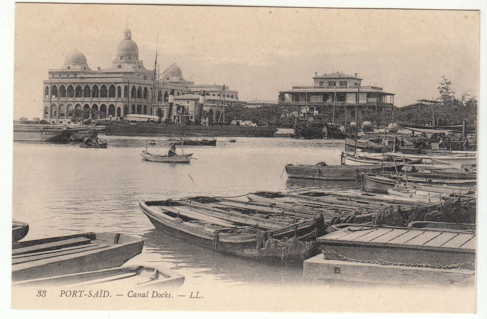 CARTE POSTALE EGYPTE PORT SAID CANAL DOCKS 123963293249