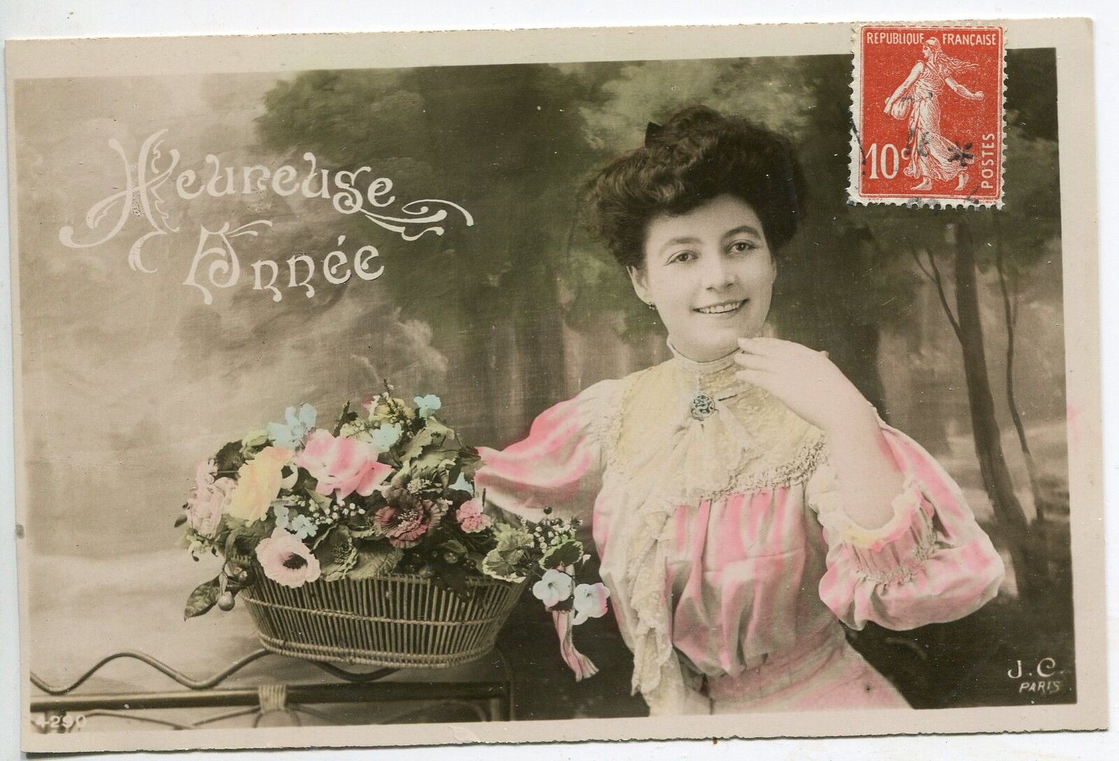 CARTE POSTALE FANTAISIE HEUREUSE ANNEE 121488895569