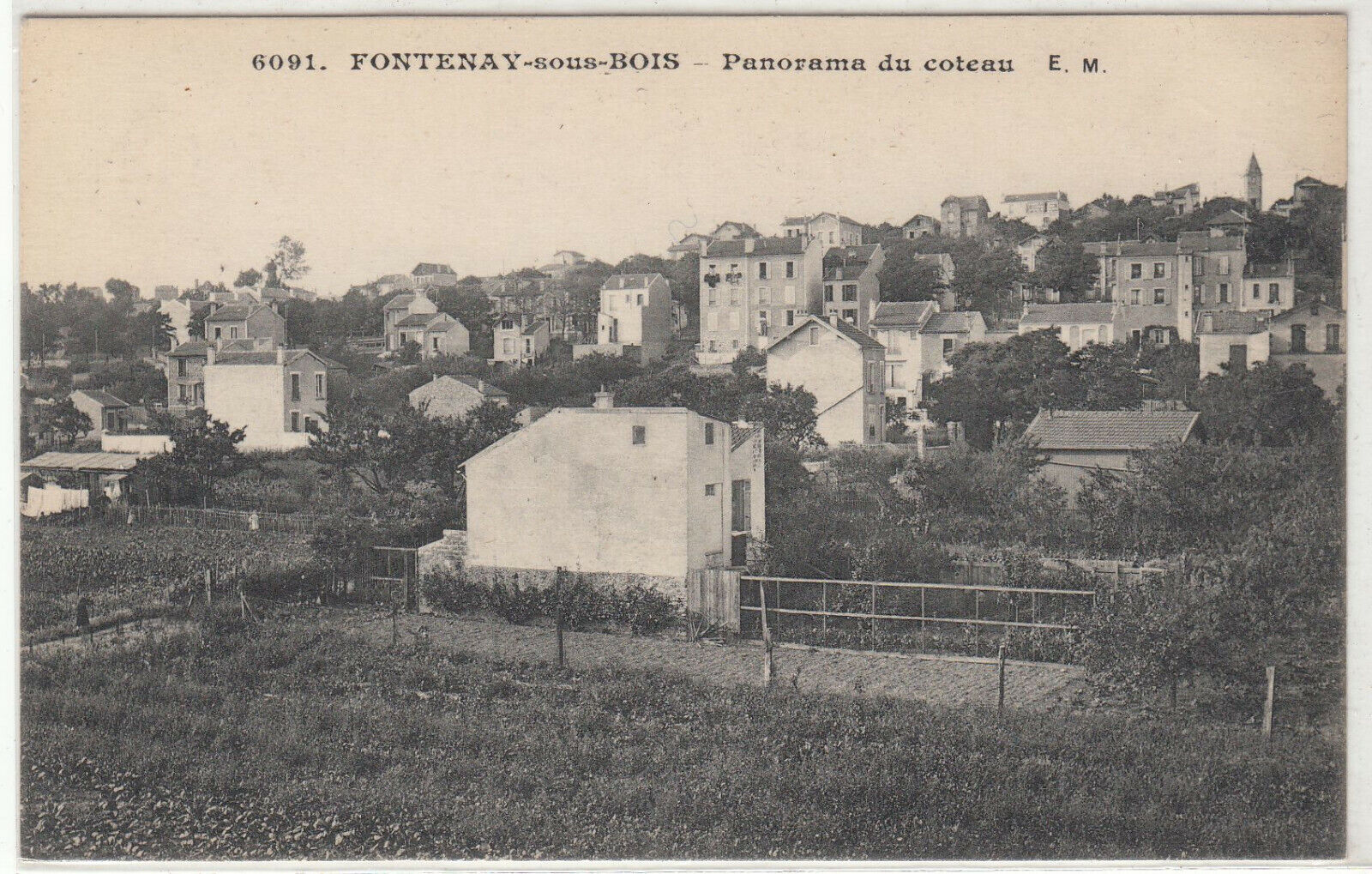 CARTE POSTALE FONTENAY SOUS BOIS PANORAMA DU COTEAU 123951866969