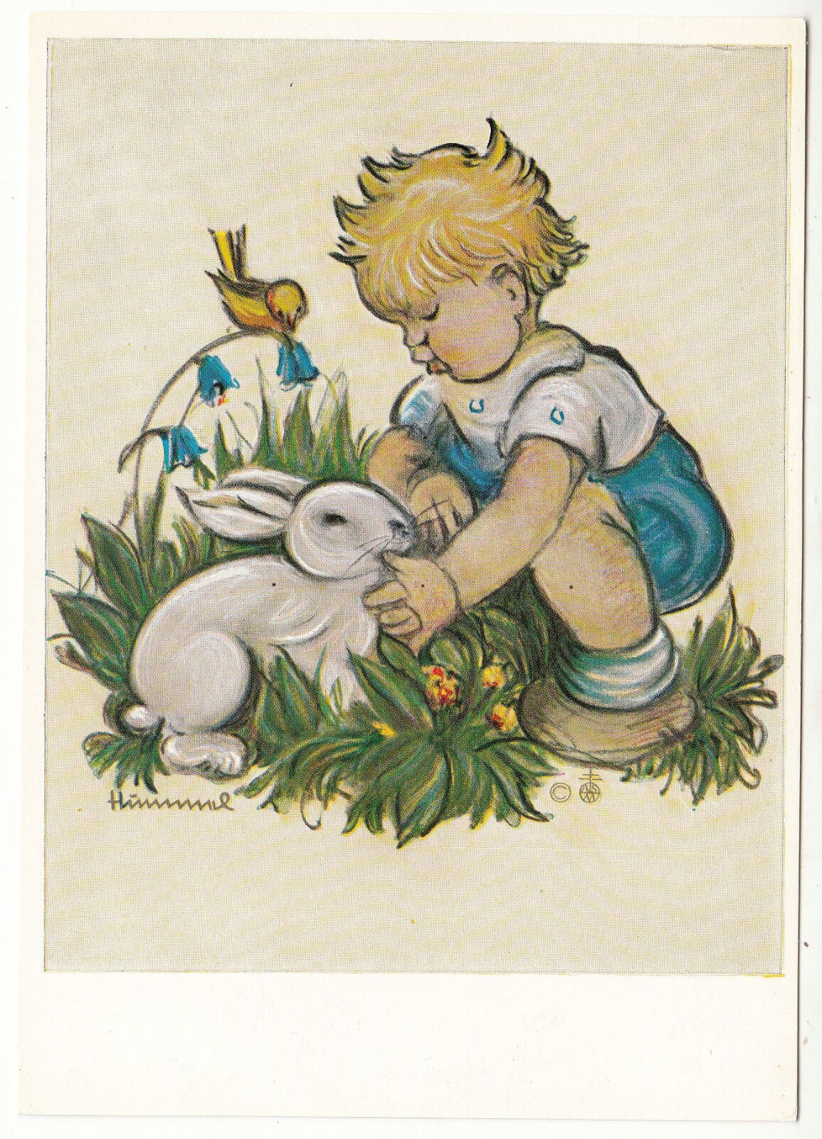 CARTE POSTALE ILLUSTRATEUR HUMMEL 14667 ENFANT ET LE LAPIN ERSTES INTERVIEW 122991317659