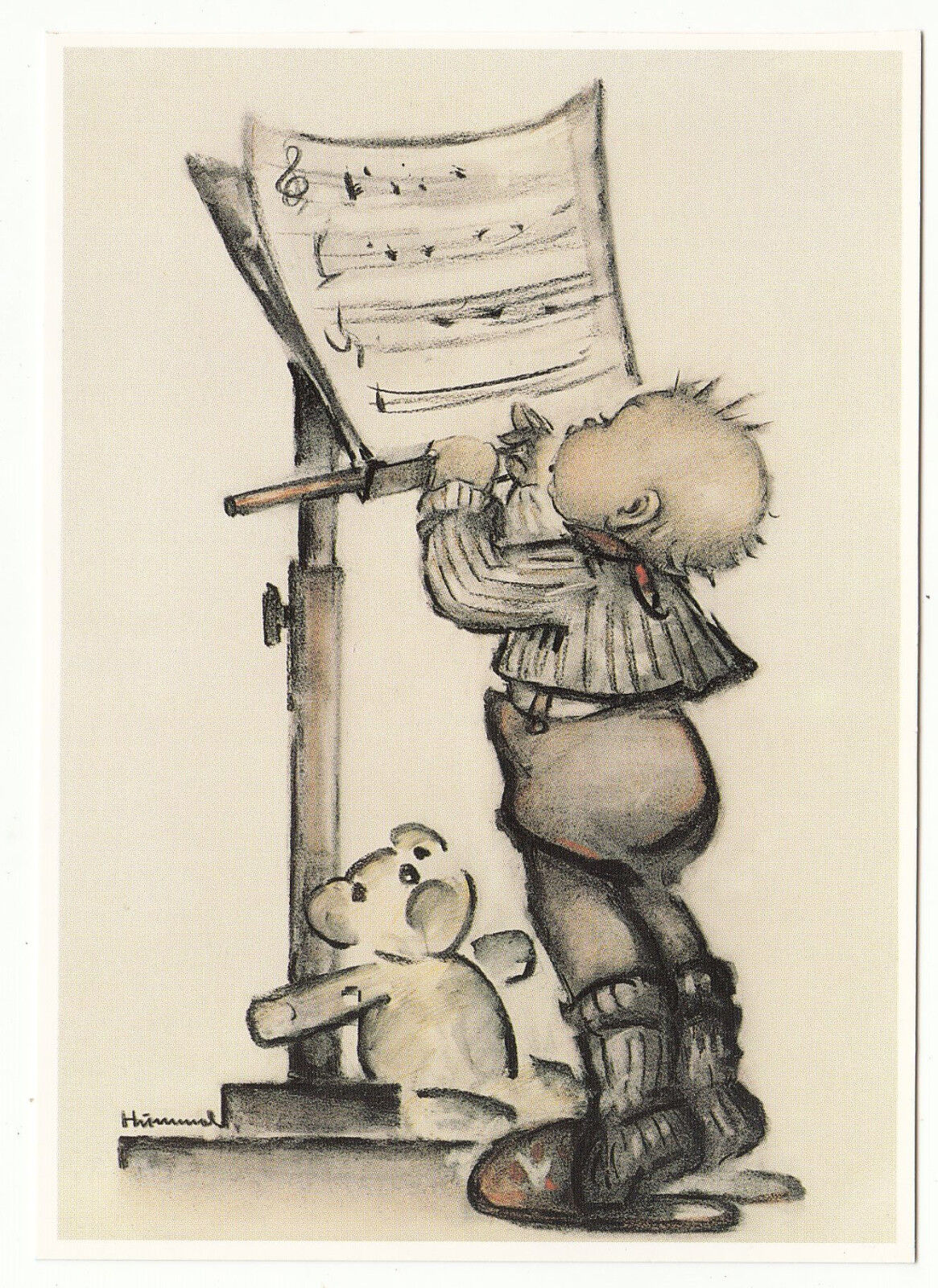 CARTE POSTALE ILLUSTRATEUR HUMMEL N 621247 MORGENKONZERT TOO SHORT TO READ 401485399759