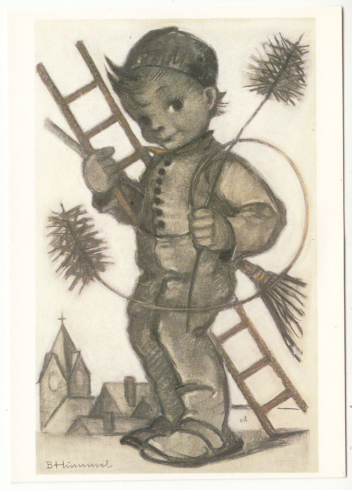 CARTE POSTALE ILLUSTRATEUR HUMMEL N 621261 CHIMNEY SWEEP ICH BRING DIR GLUCK 122940603399