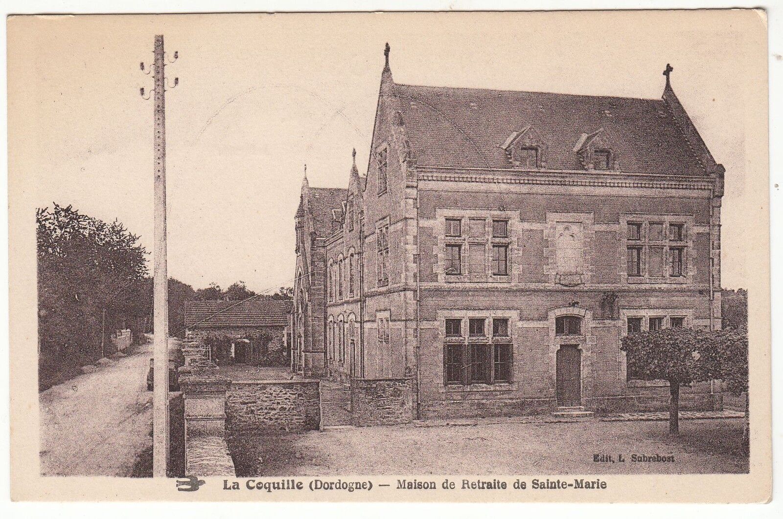 CARTE POSTALE LA COQUILLE DORDOGNE MAISON DE RETRAITE DE SAINTE MARIE 401149335659