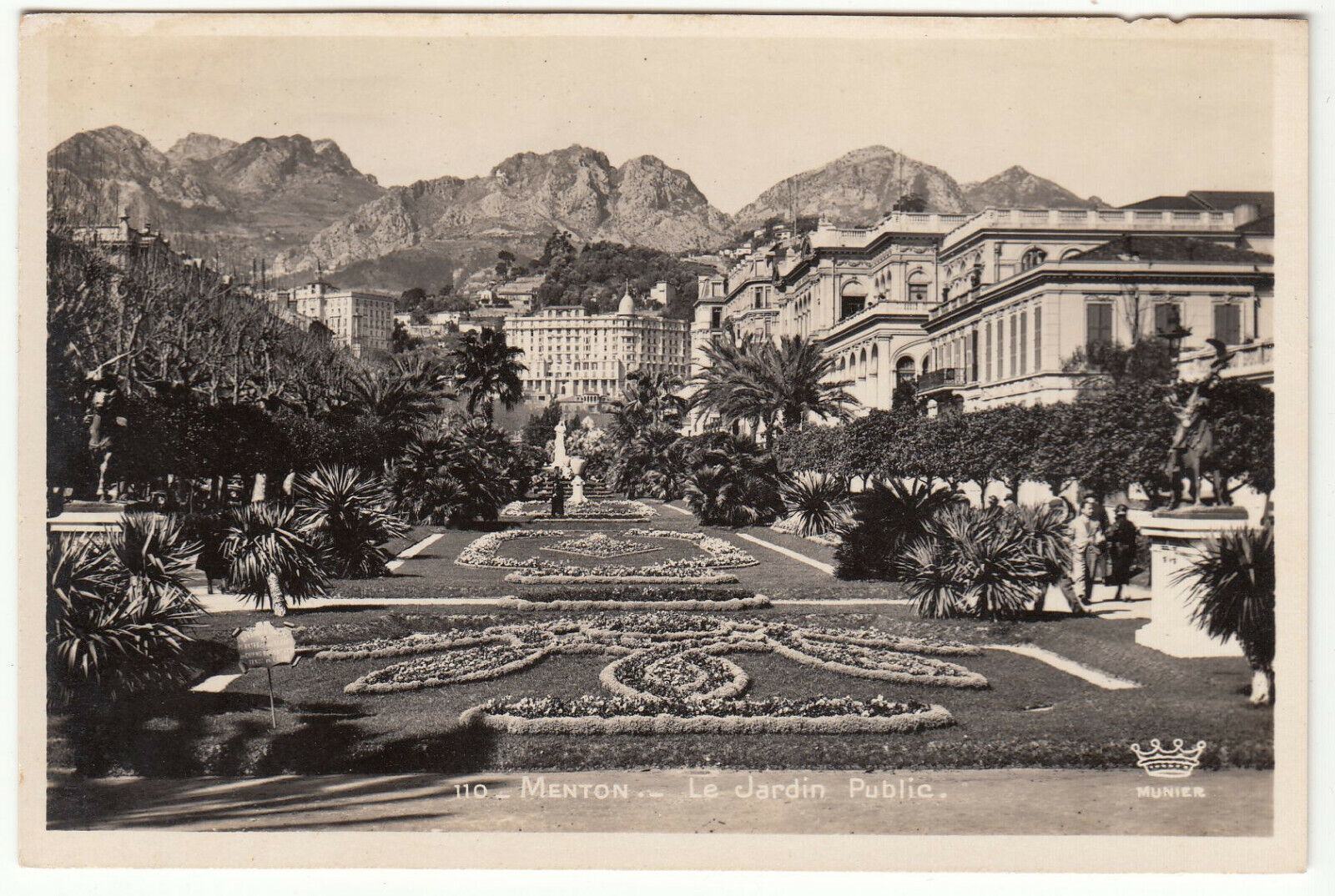 CARTE POSTALE MENTON LES JARDINS PUBLIC 123970519939