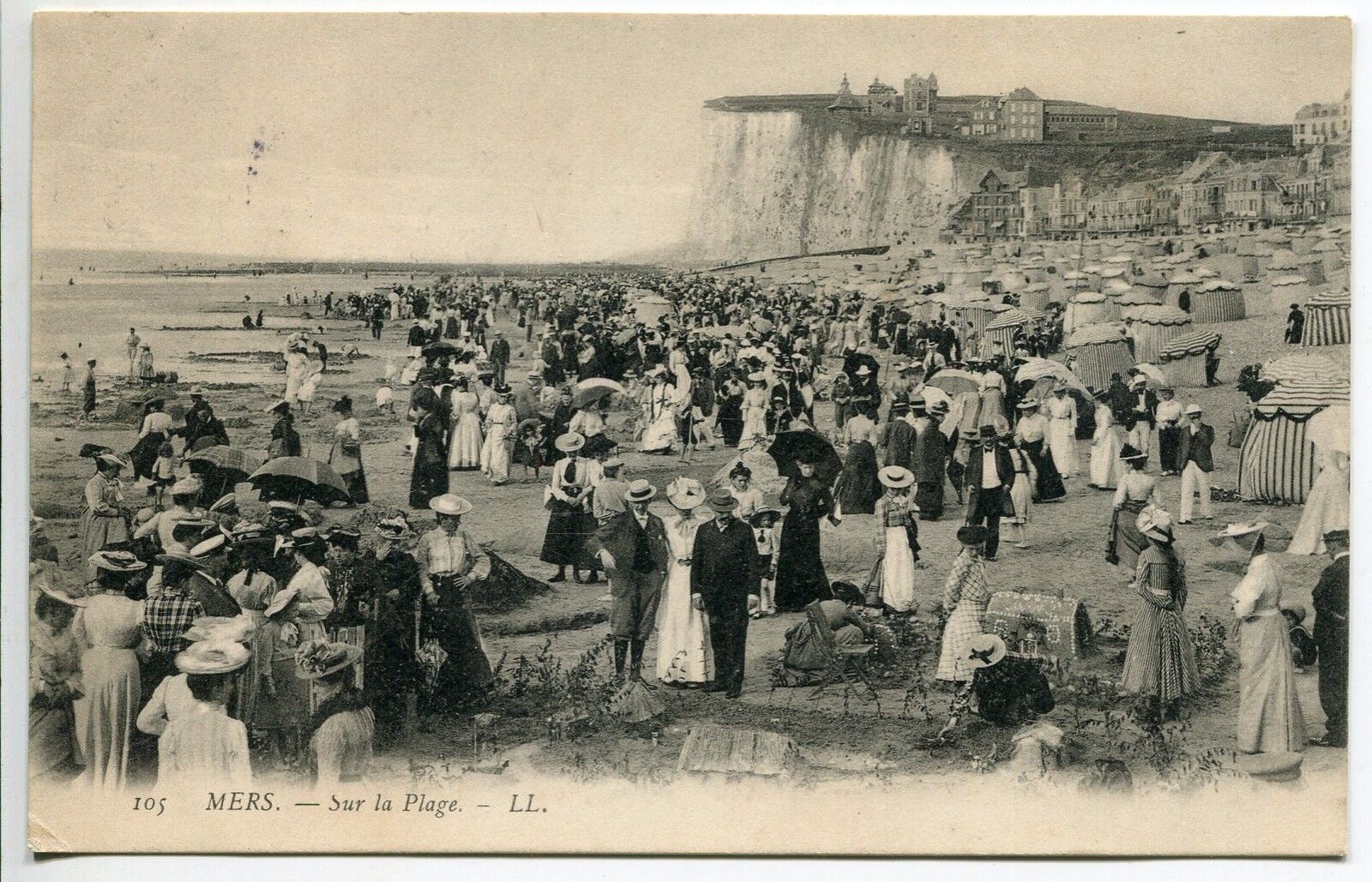 CARTE POSTALE MERS SUR LA PLAGE 1907 121502087999