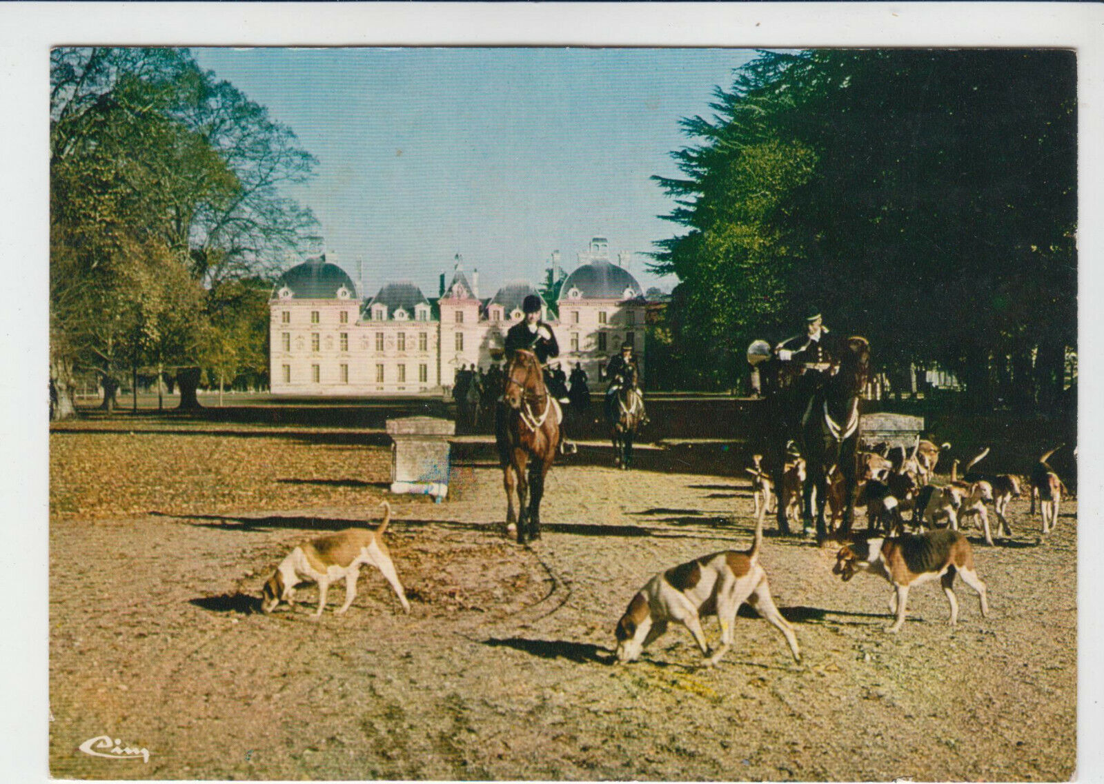 CARTE POSTALE MODERNE CHIEN DE CHASSE CHATEAU CHEVERGNY 123949416739