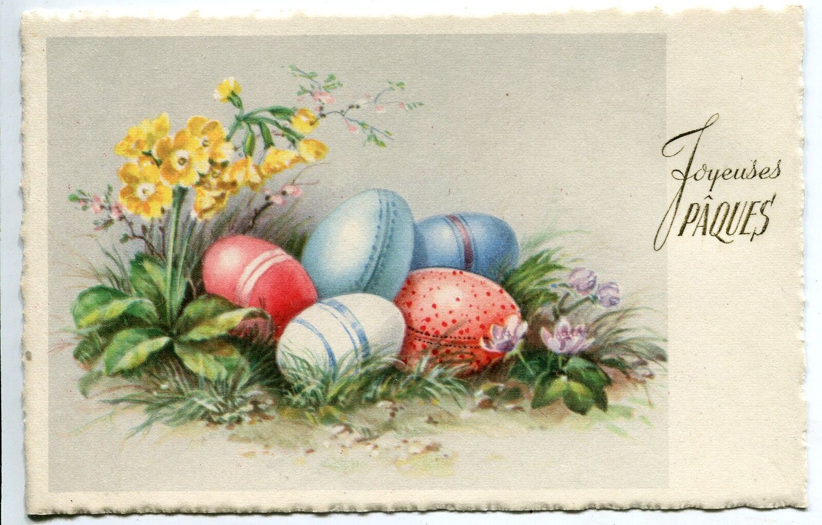 CARTE POSTALE OEUF DE PAQUE JOYEUSES PAQUES 400809002729