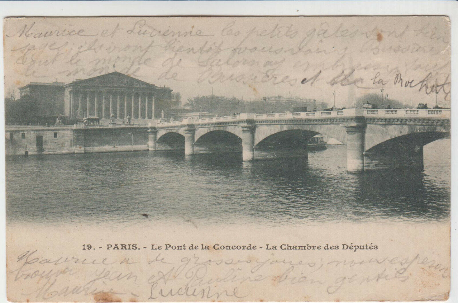 CARTE POSTALE PARIS LE PONT DE LA CONCORDE LA CHAMBRE DES DEPUTES 123937555359