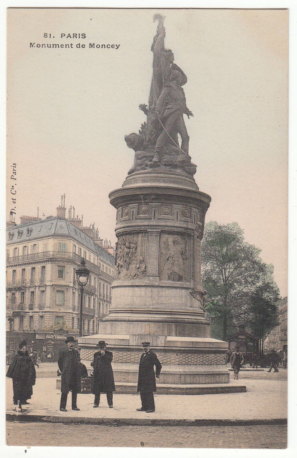 CARTE POSTALE PARIS MONUMENT DE MONCEY 122198217199