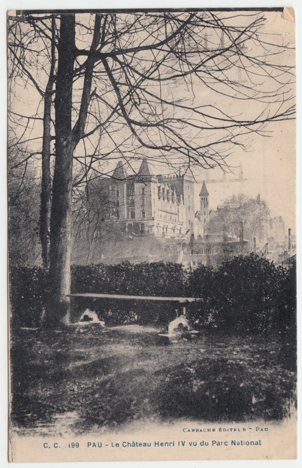 CARTE POSTALE PAU LE CHATEAU HENRI IV VU DU PARC NATIONAL 124673256909