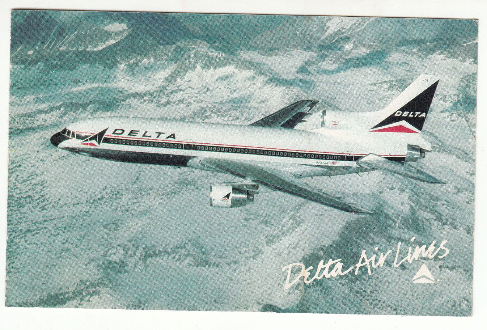 CARTE POSTALE PHOTO AVION DELTA AIR LINES L1011 500 123429569069