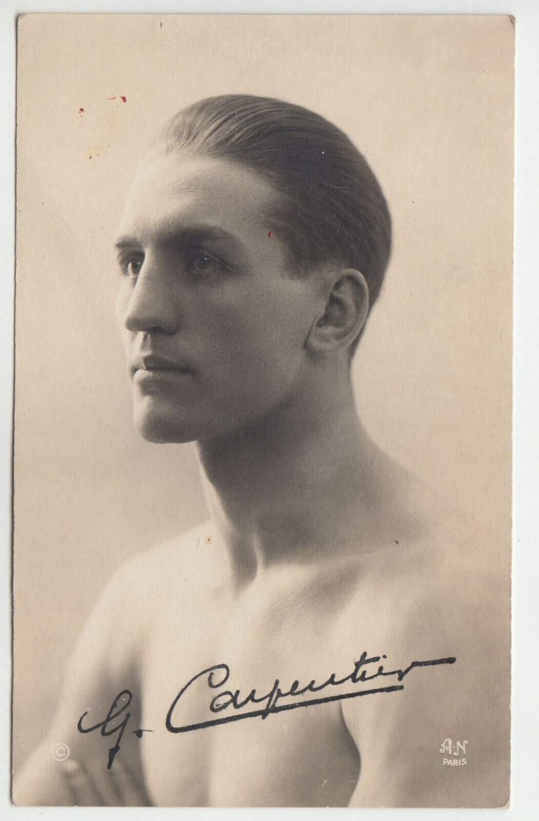 CARTE POSTALE PHOTO BOXER G CARPENTIER 402253022789