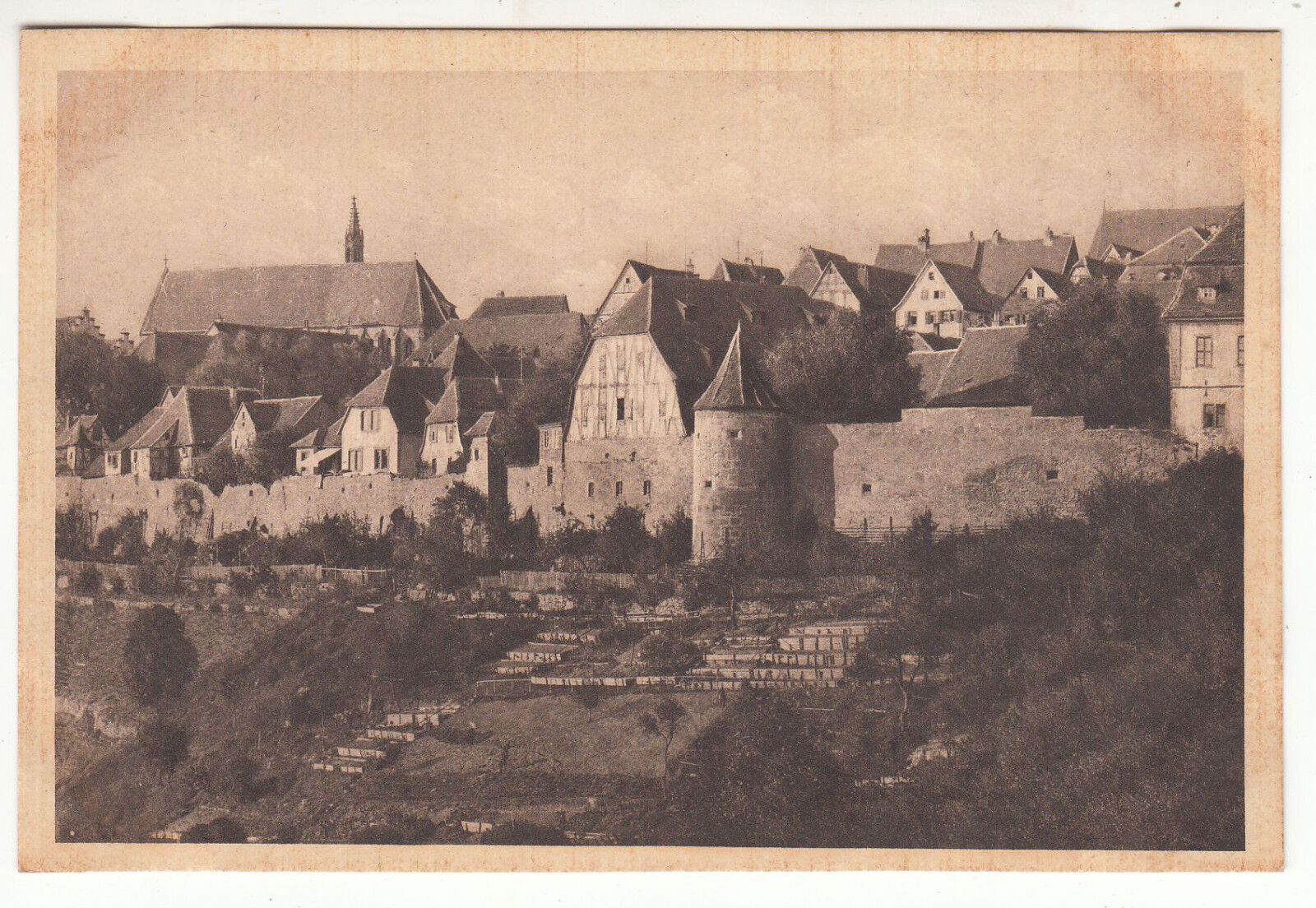 CARTE POSTALE POFTKARTE ALLEMAGNE ROTHENBURG BLICK AUF CHEMALIGES LOHANNIFER 123452169369