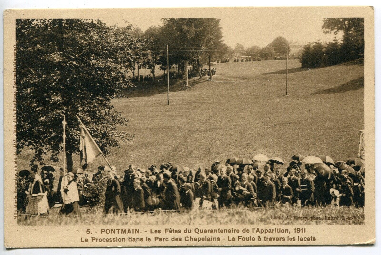 CARTE POSTALE PONTMAIN LES FETES DU QUARENTENAIRE DE L APPARITION 1911 121507323339