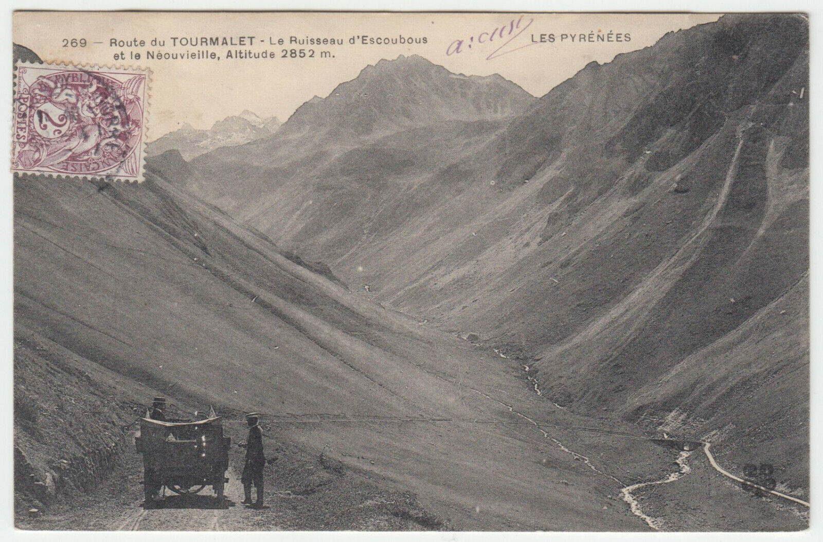 CARTE POSTALE ROUTE DU TOURMALET LE RUISSEAU D ESCOUBOUS 124089027769