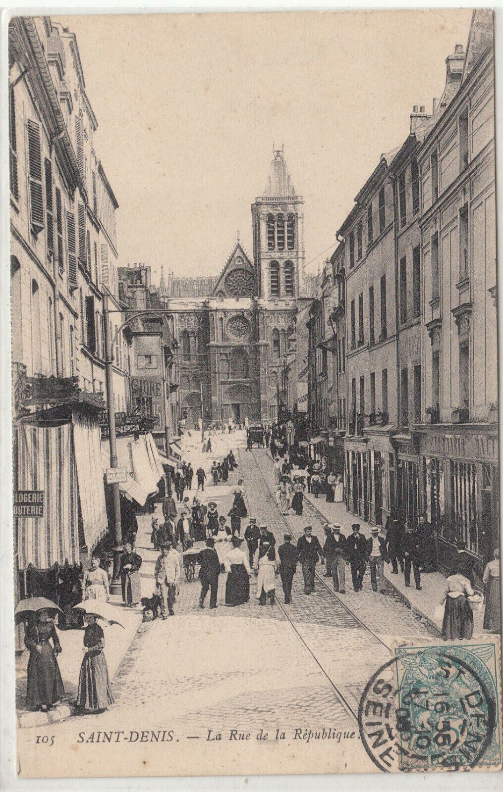 CARTE POSTALE SAINT DENIS LA RUE DE LA REPUBLIQUE 401940797849