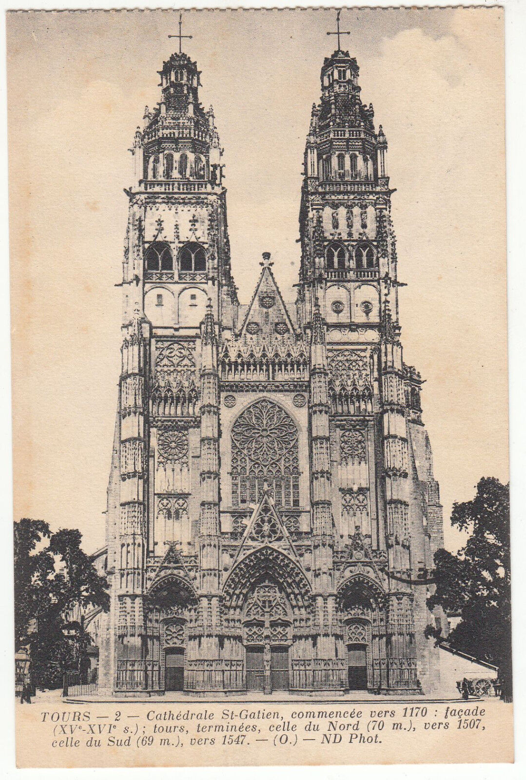 CARTE POSTALE TOURS CATHEDRALE ST GATIEN 122651799459