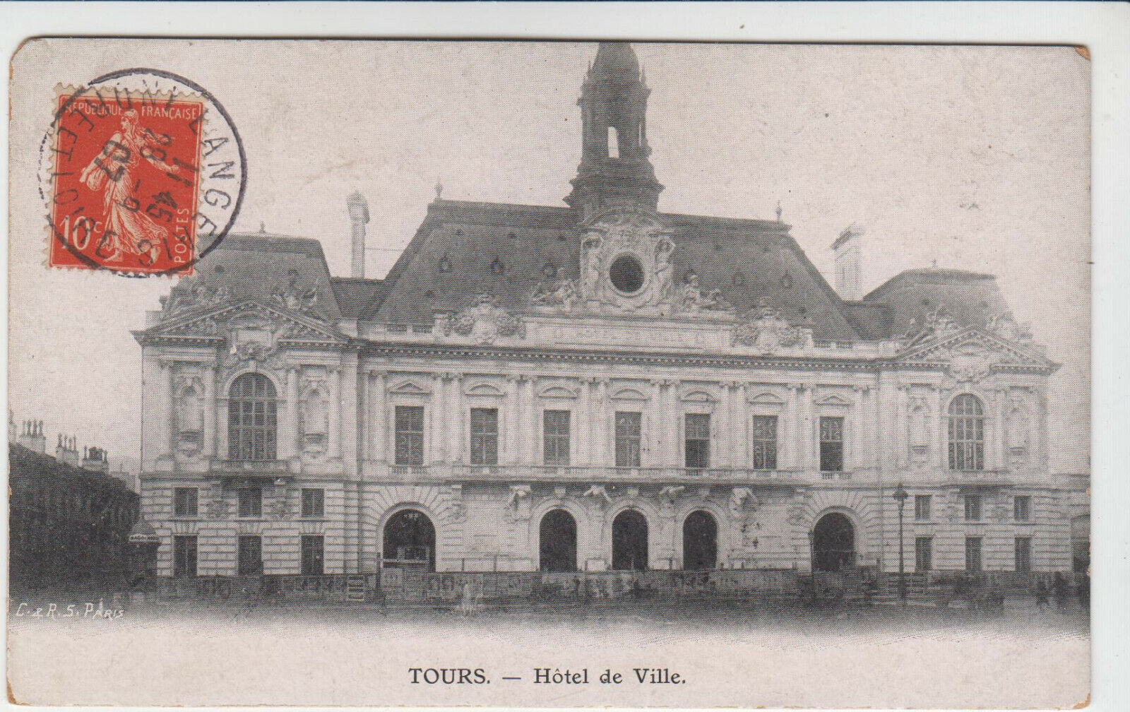 CARTE POSTALE TOURS HOTEL DE VILLE 123932910809