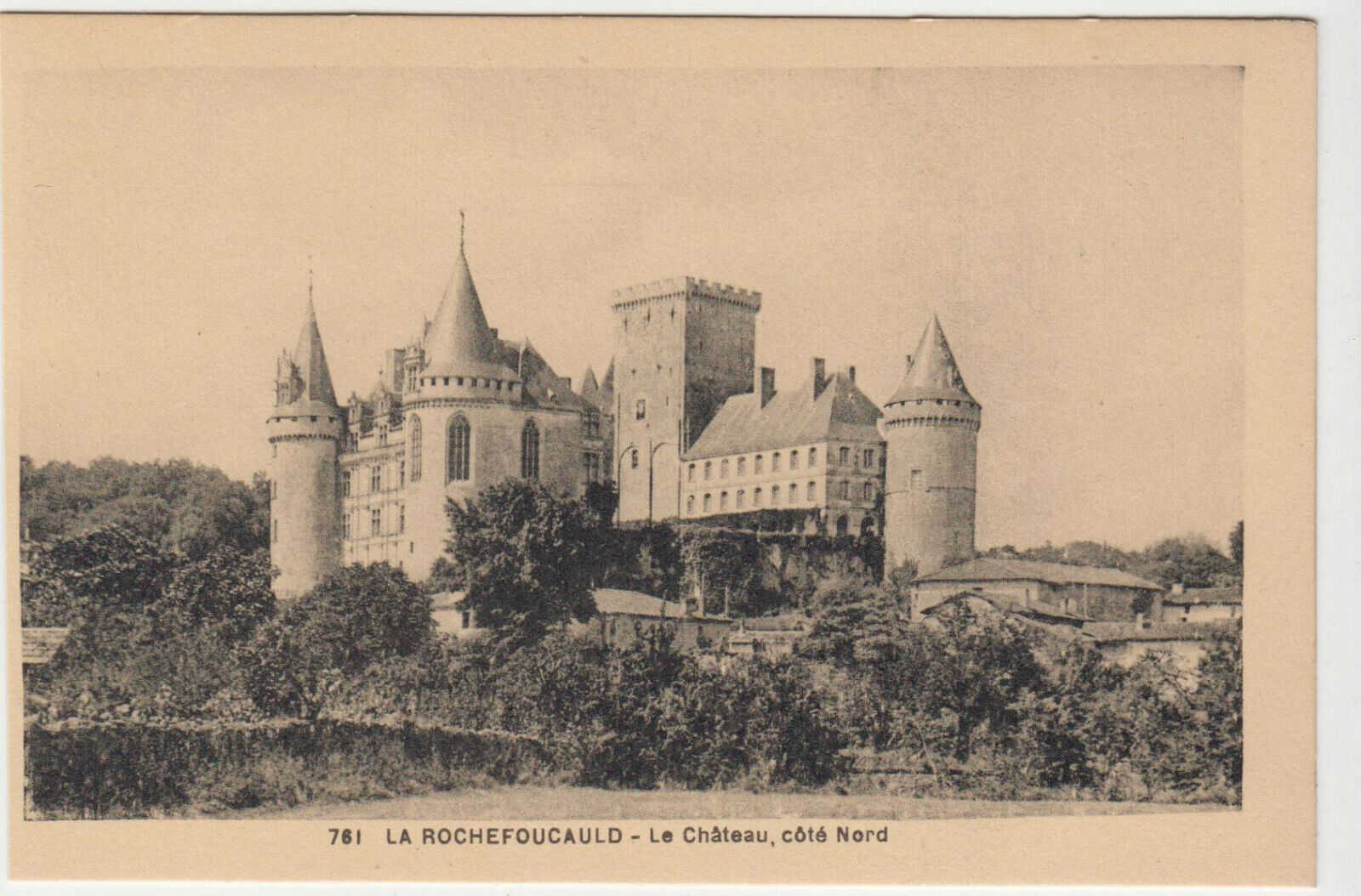 CARTE POSTALE la rochefoucauld LE CHATEAU COTE NORD 123941293459