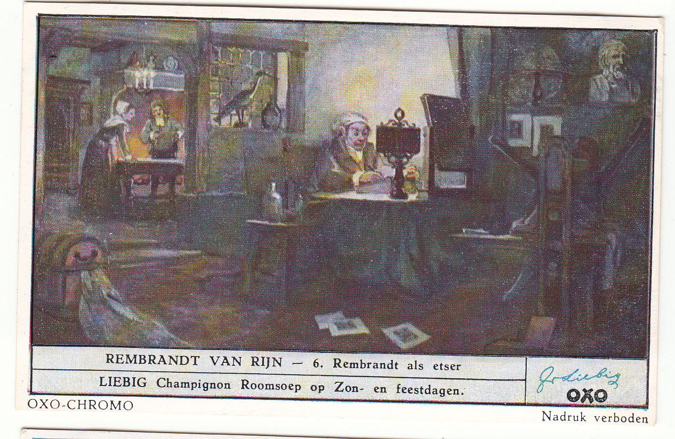 CHROMO LIEBIG REMBRANDT VAN RIJN REMBRANDT ALS ETSER 124057645449