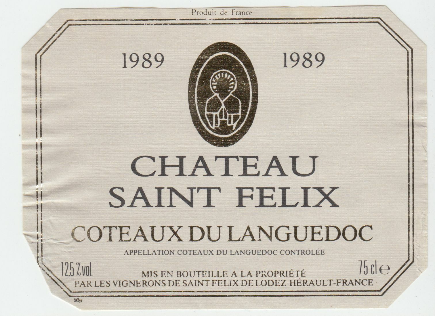 ETIQUETTE DE VIN COTEAUX DU LANGUEDOC CHATEAU SAINT FELIX 402631698519