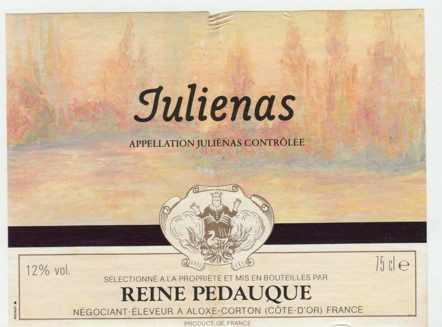 ETIQUETTE DE VIN JULIENAS REINE PEDAUQUE 402673357269