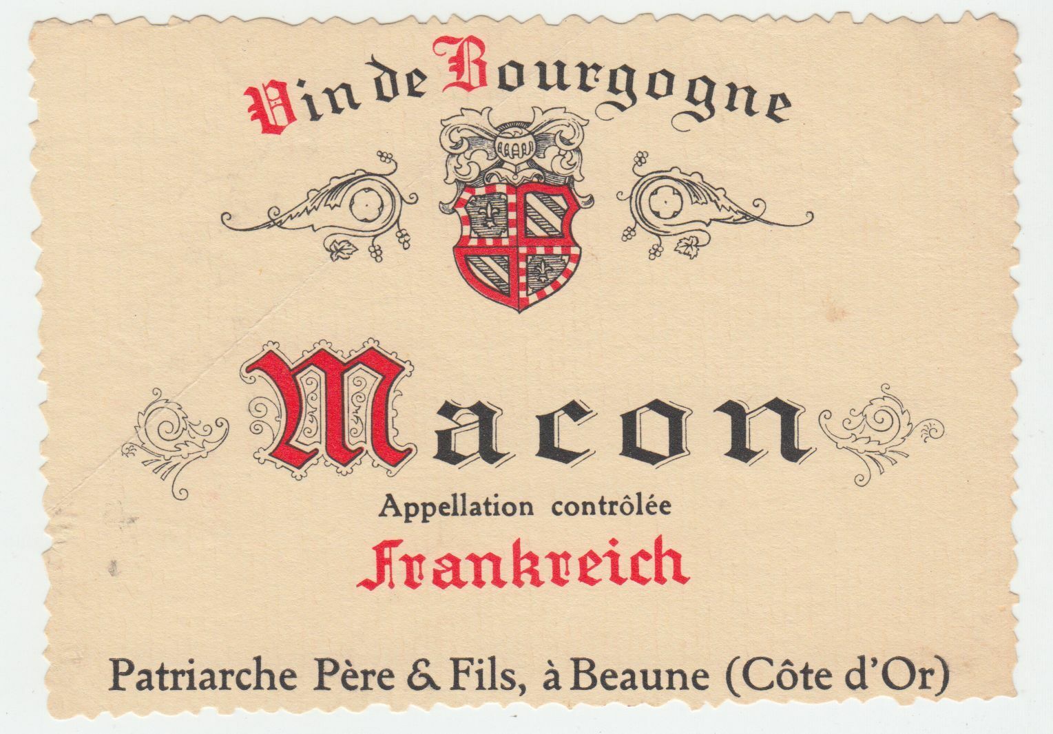 ETIQUETTE DE VIN MACON FRANKREICH 124463377109