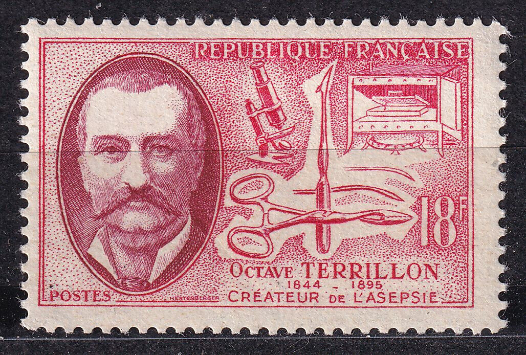 FRANCE TIMBRE NEUF N 1097 OCTAVE TERRILLON CREATEUR DE L ASEPSIE 125795602369