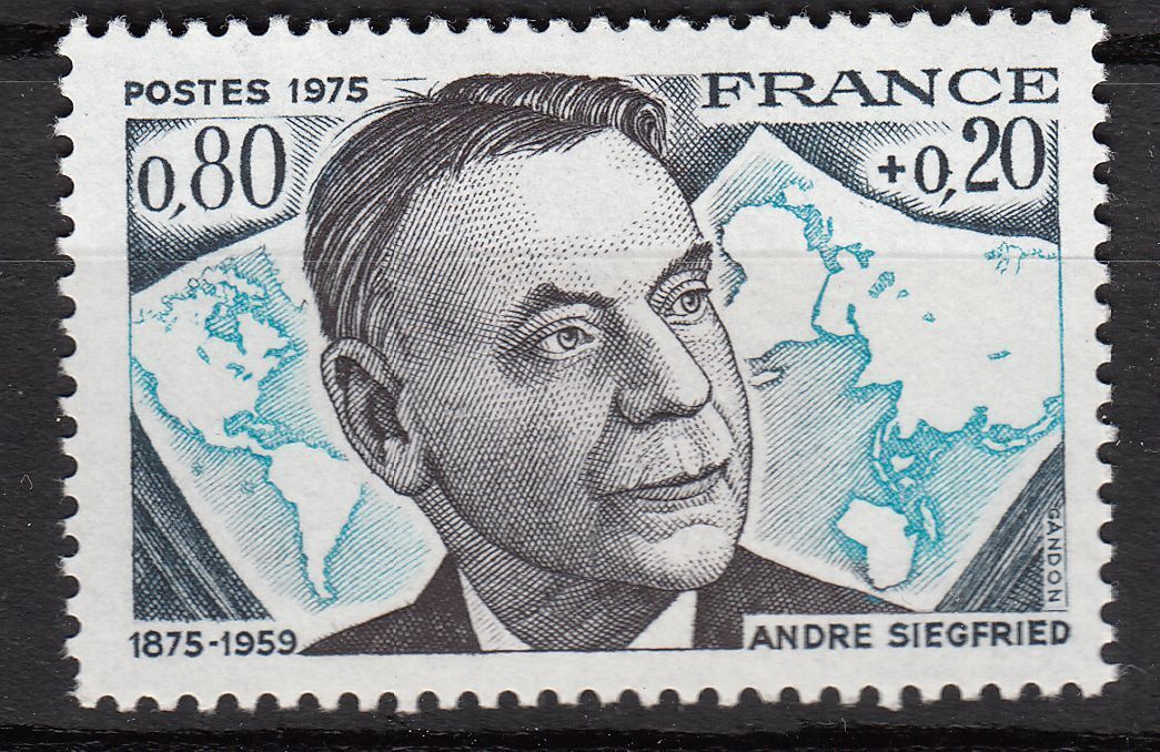 FRANCE TIMBRE NEUF N 1858 PERSONNAGE CELEBRE ANDRE SIEGFRIED 121807249239