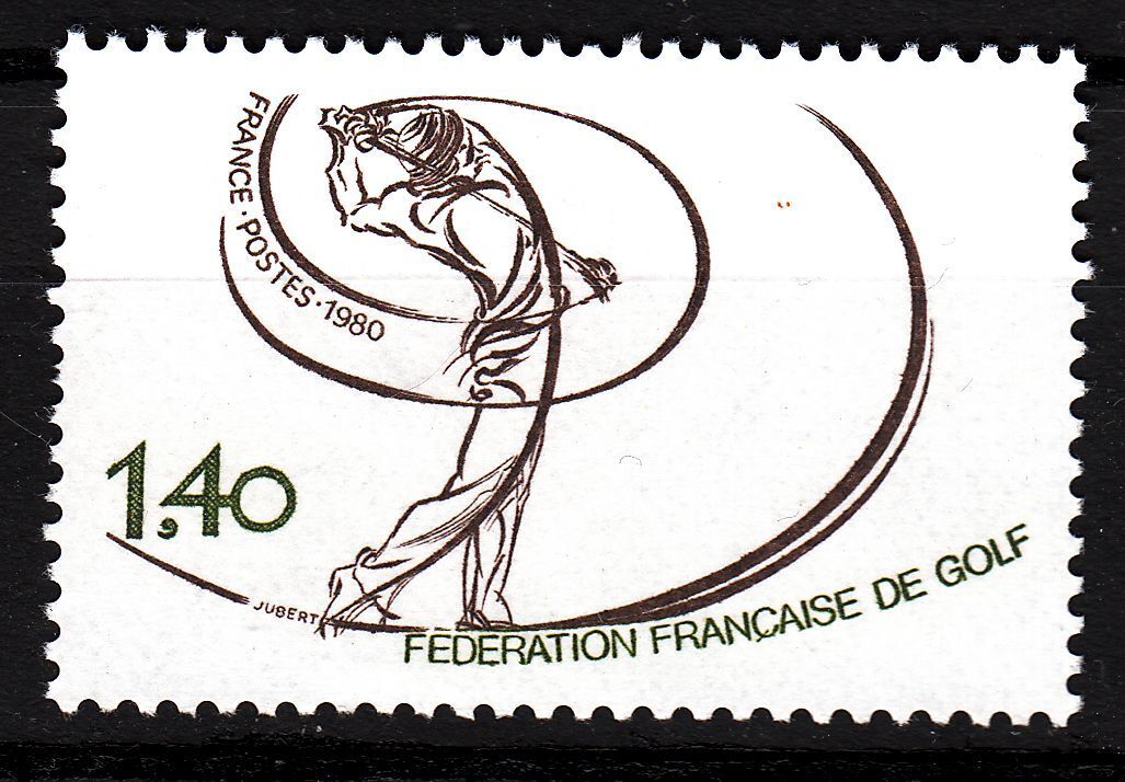 FRANCE TIMBRE NEUF N 2105 FEDERATION FRANCAISE DE GOLF 121824143179