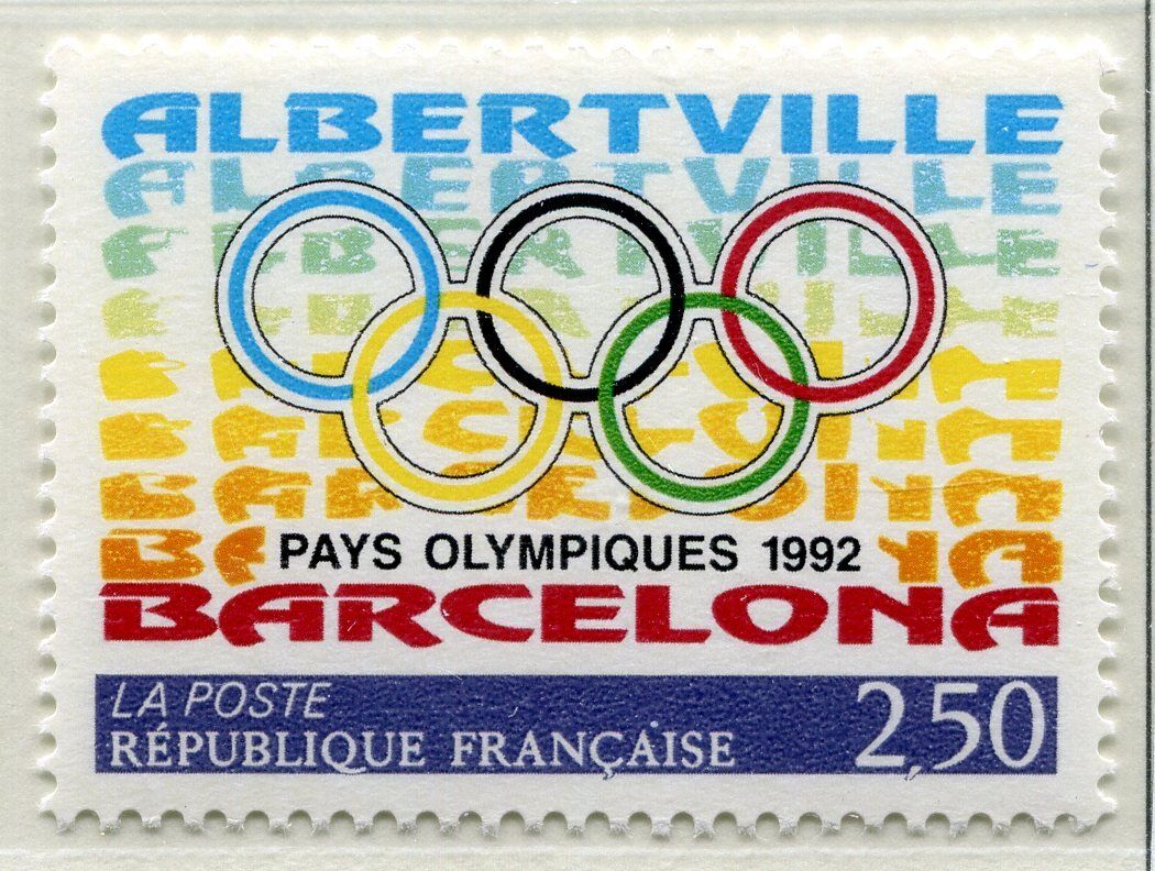 FRANCE TIMBRE NEUF N 2760 ANNEAUX OLYMPIQUES JO 92 BARCELONE ALBERVILLE 400810512629