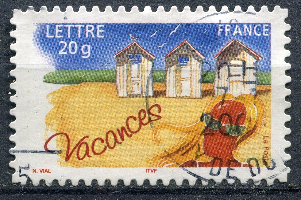 FRANCE TIMBRE OBL N 3788 TIMBRE DE VACANCE SUR FRAGMENT 120966847079