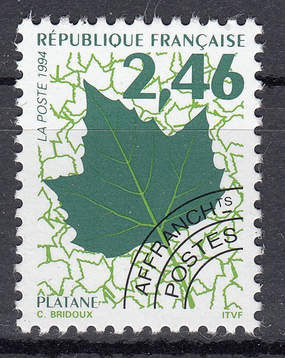 FRANCE TIMBRE PREOBLITERE N 233 FEUILLE D ARBRE LE PLATANE 401660429329