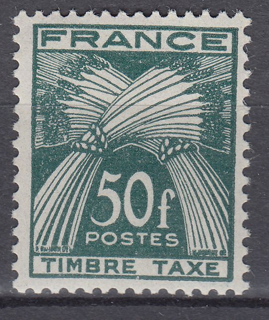 FRANCE TIMBRE TAXE NEUF N 88 TYPE GERBES 123544154199