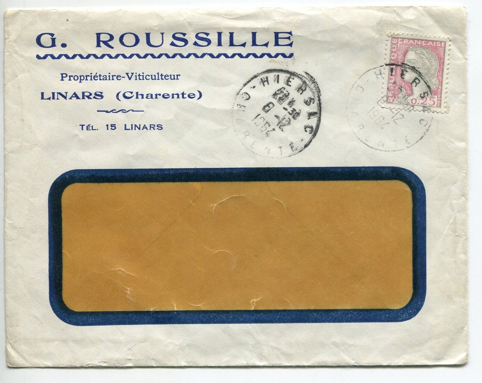 LETTRE HIERSLC 1964 PUBLICITAIRE 121295964139