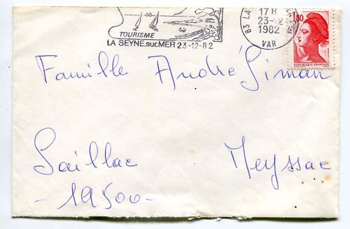 LETTRE LA SEYNE SUR MER VAR POUR SAILLAC MEYSSAC