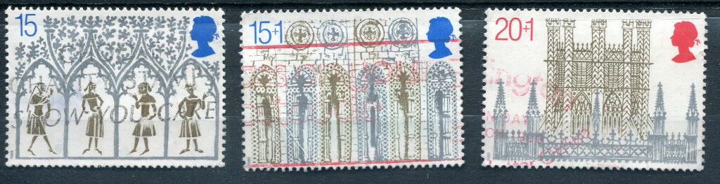 LOT SERIE TIMBRE ANGLETERRE THEME MONUMENTS A ETUDIER 120818975929