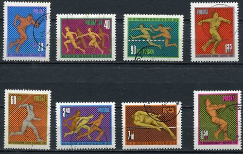 LOT TIMBRES POLSKA 8 CHANPIONNAT ATHLETISME BUDAPEST 110635703949