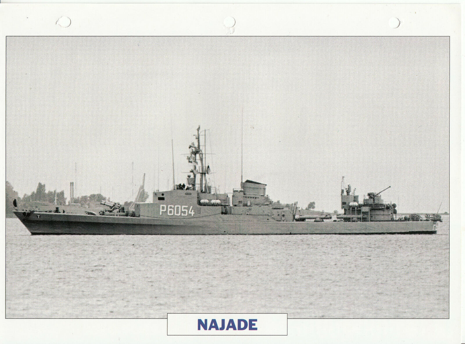 PHOTO BATEAU MILITAIRE CORVETTE NAJADE ALLEMAGNE FEDERALE 1960 401771439349