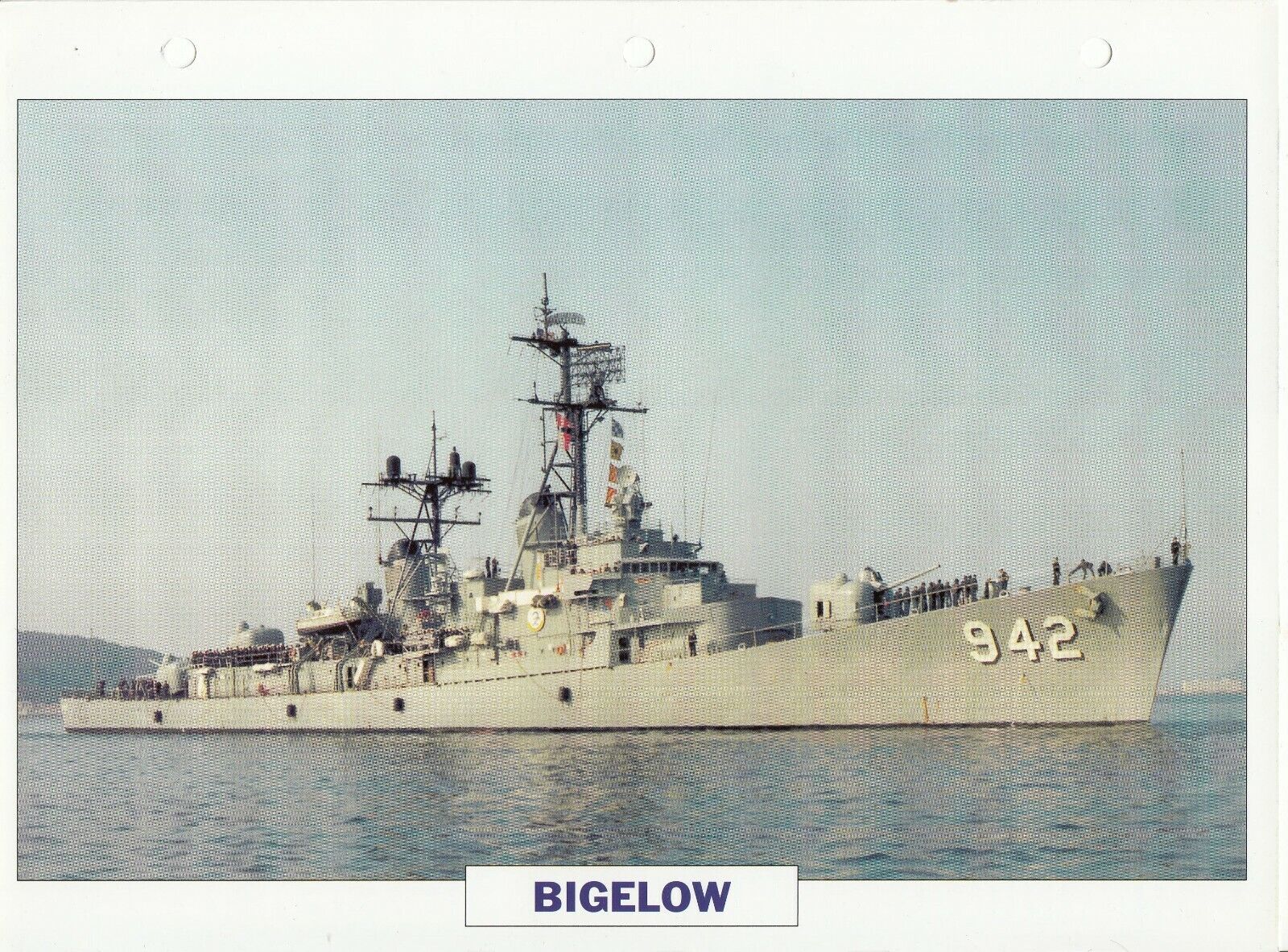 PHOTO BATEAU MILITAIRE DESTROYER BIGELOW USA 1957 123766827799