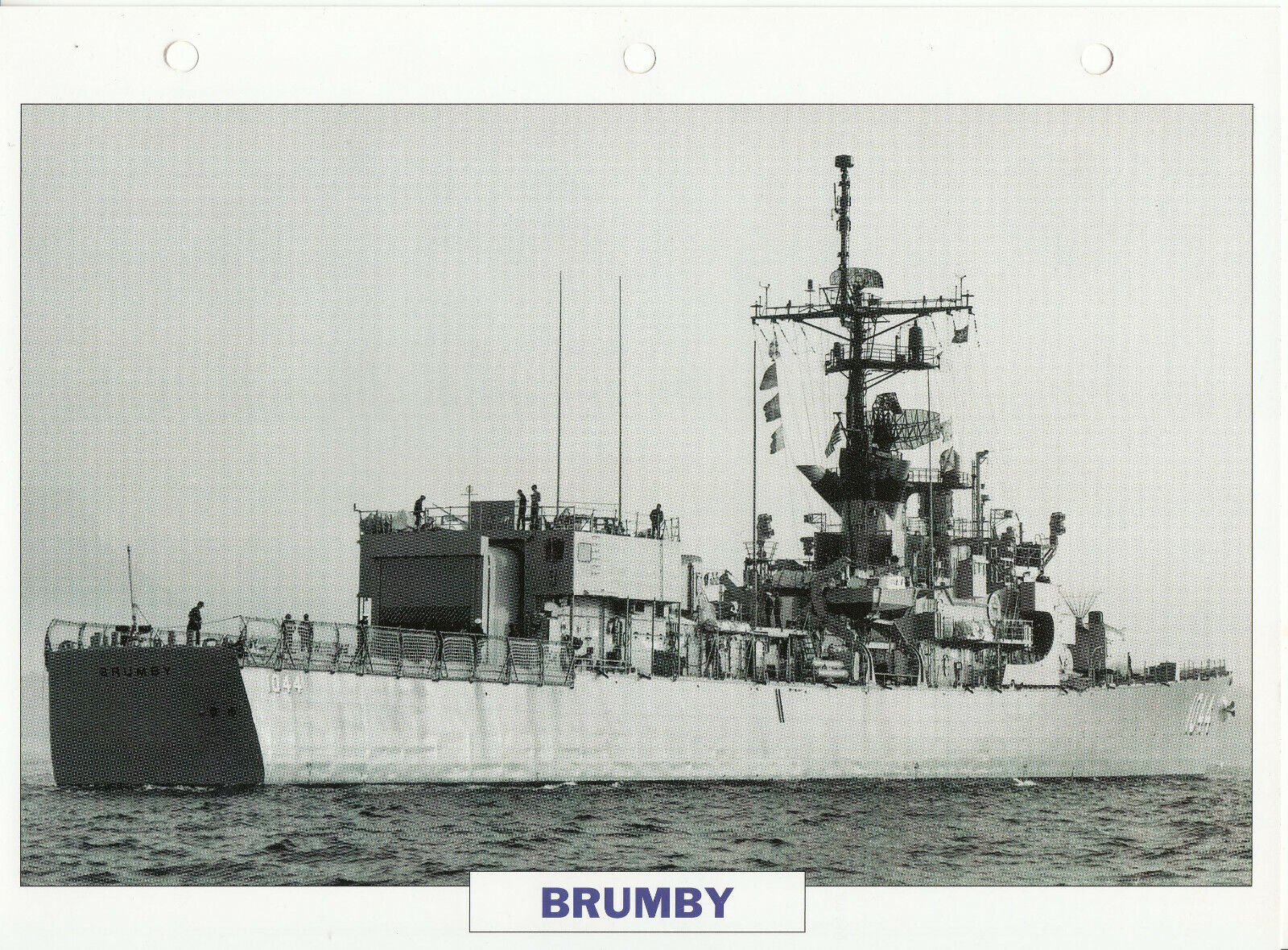 PHOTO BATEAU MILITAIRE FREGATE BRUMBY USA 1964 123792999659