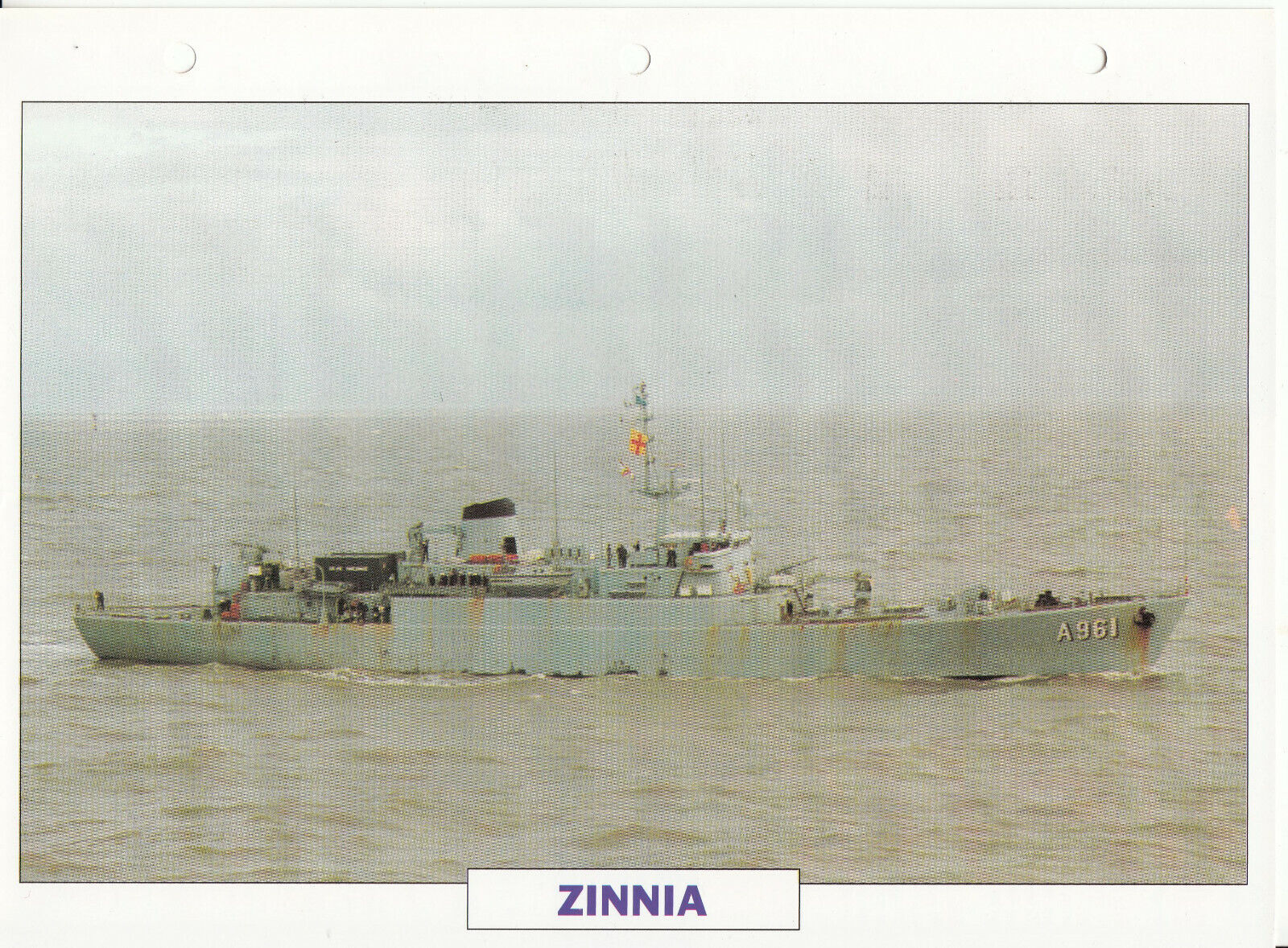 PHOTO BATEAU MILITAIRE NAVIRE AUXILIAIRE ZINNIA BELGIQUE 1967 401777164479