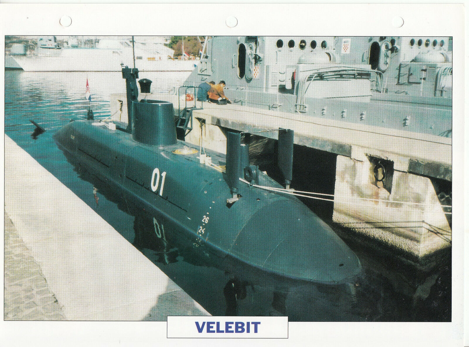 PHOTO BATEAU MILITAIRE SOUS MARIN VELEBIT CROATIE 1988 401769293119