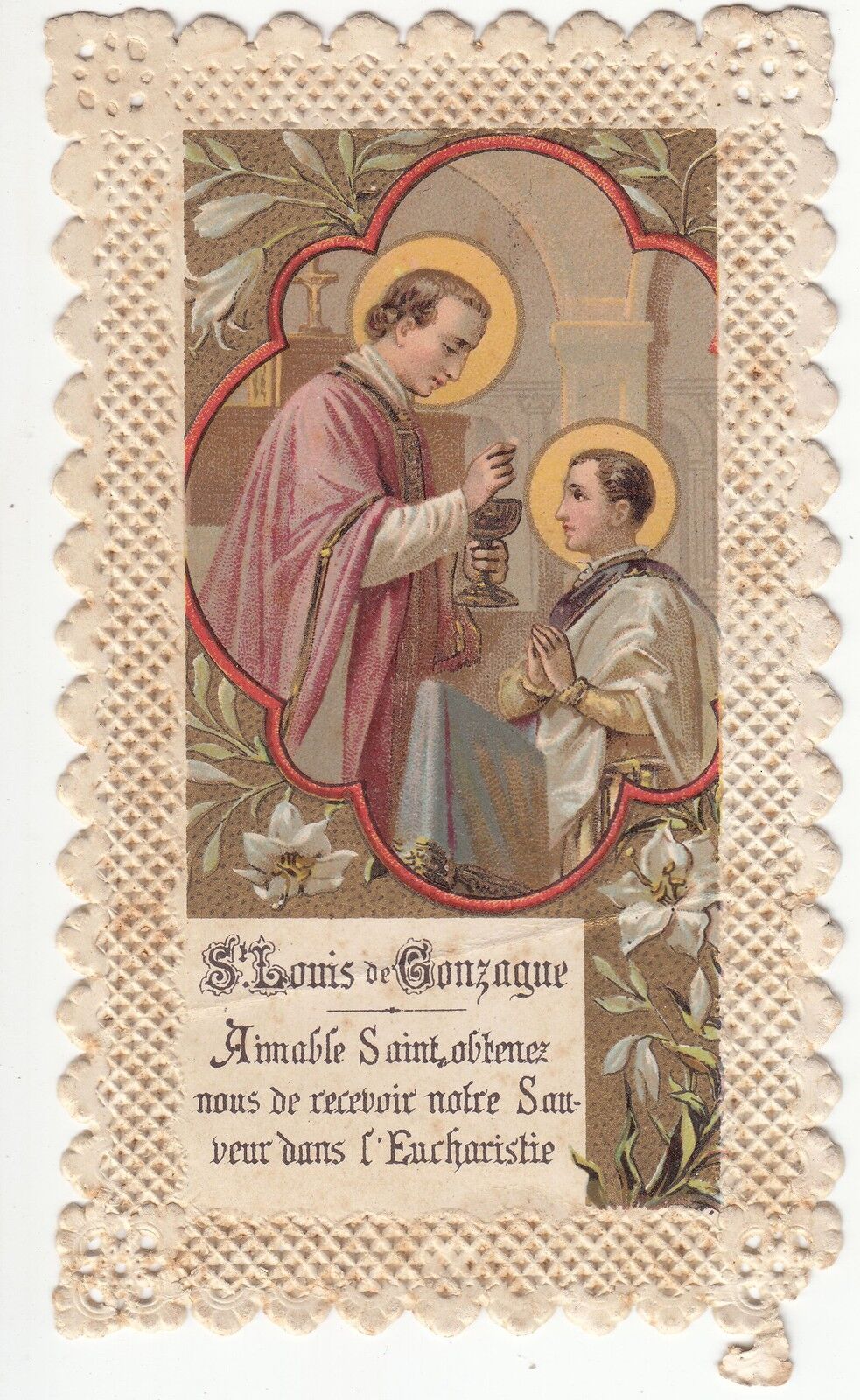 RELIGION IMAGE PIEUSE CANIVET SAINT LOUIS DE GONZAGUE 121939982329