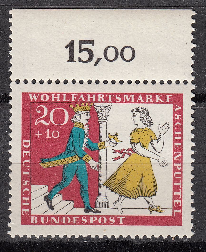 TIMBRE ALLEMAGNE NEUF N 354 SCENE DE CENDRILLON BORD DE FEUILLE 401253046109