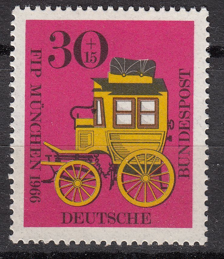 TIMBRE ALLEMAGNE NEUF N 373 CALECHE TRANSPORT 122294282959