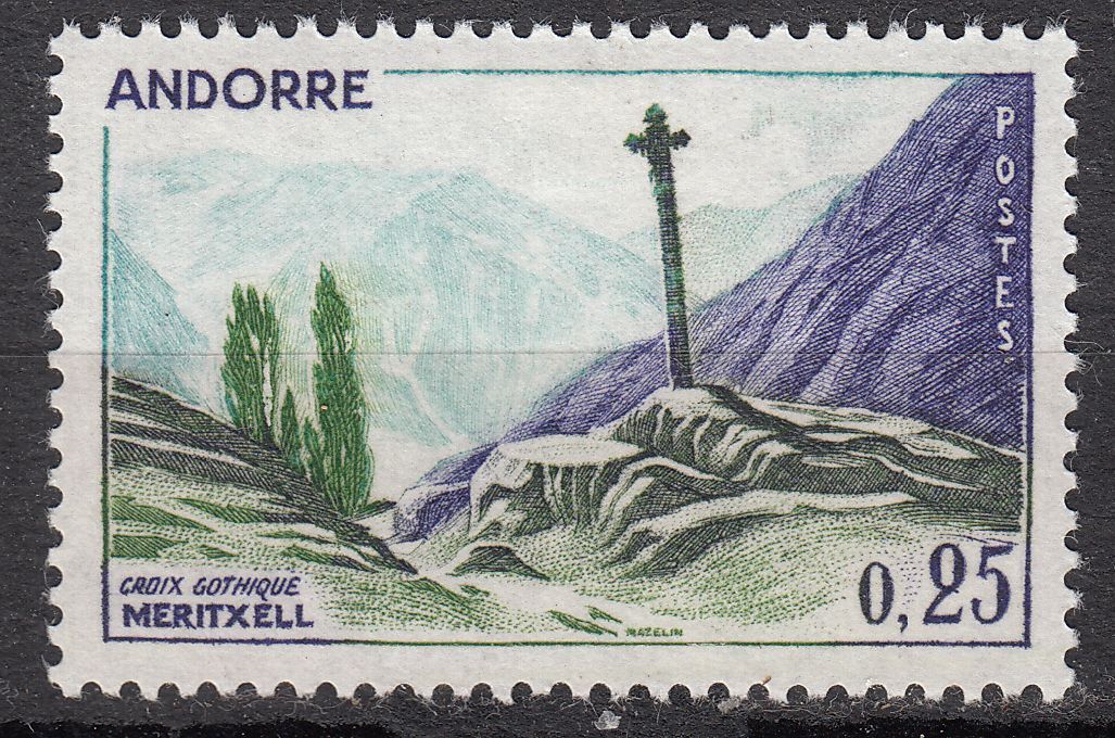 TIMBRE ANDORRE FRANCE NEUF N 158 CROIX GOTHIQUE DE MERITXELL 122254642929