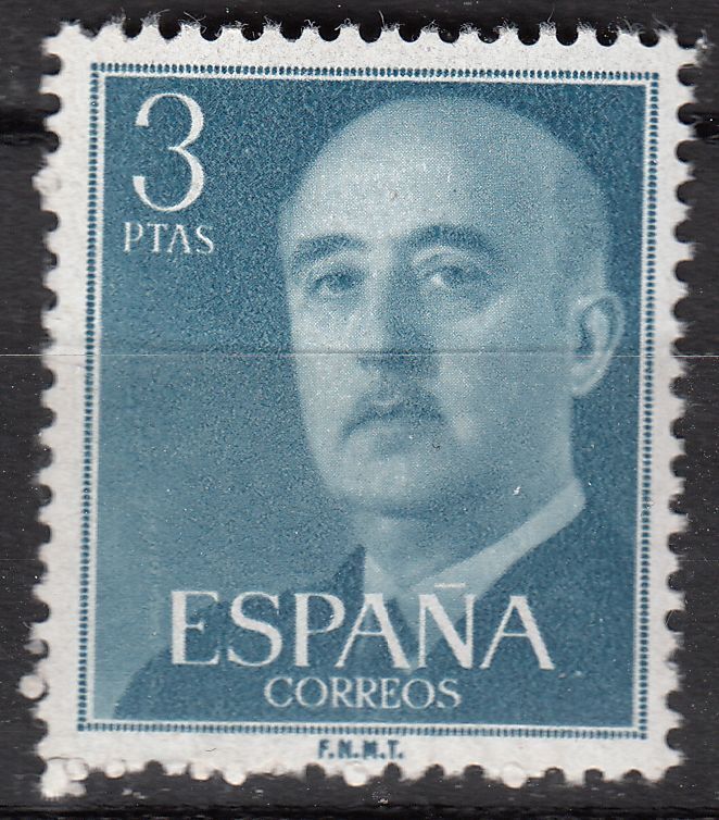 TIMBRE ESPAGNE NEUF N 866 BLEU CLAIR GENERAL FRANCISCO FRANCO HELIOGRAVES 121954553649