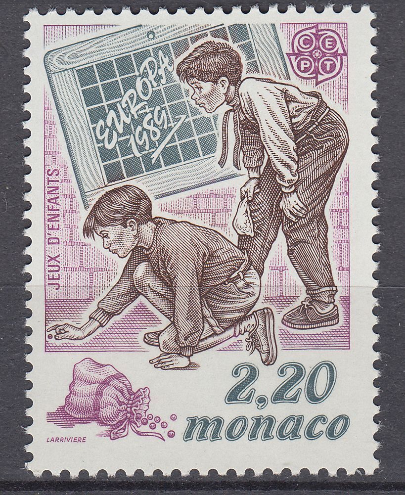 TIMBRE MONACO NEUF N 1686 EUROPA JEU D ENFANTS JEU DE BILLE 401646874309