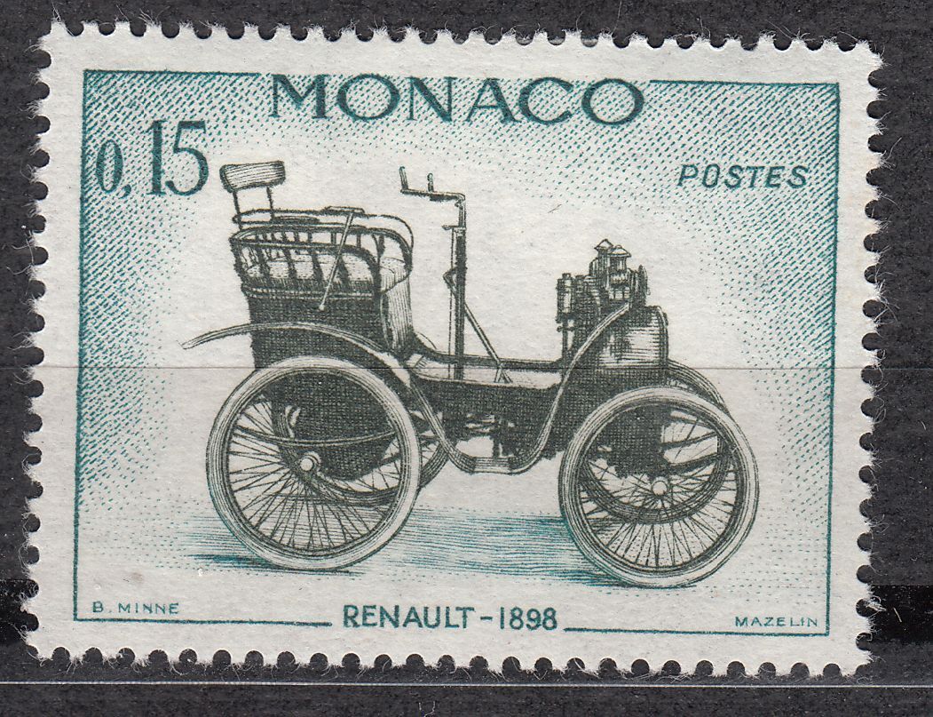 TIMBRE MONACO NEUF N 563 VOITURE RENAULT 1898 401520966939